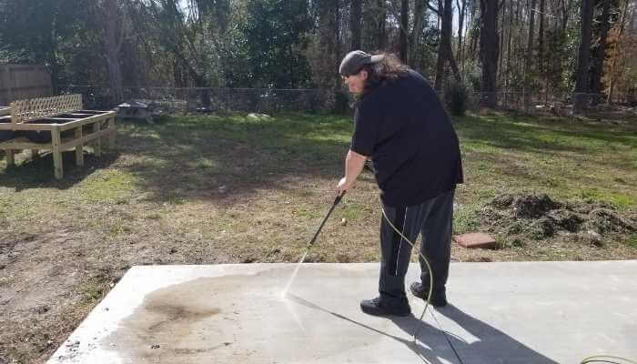 Clean Concrete with a Pressure Washer