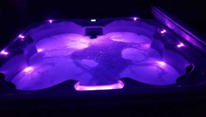 Hot Tub with Purple Lighting