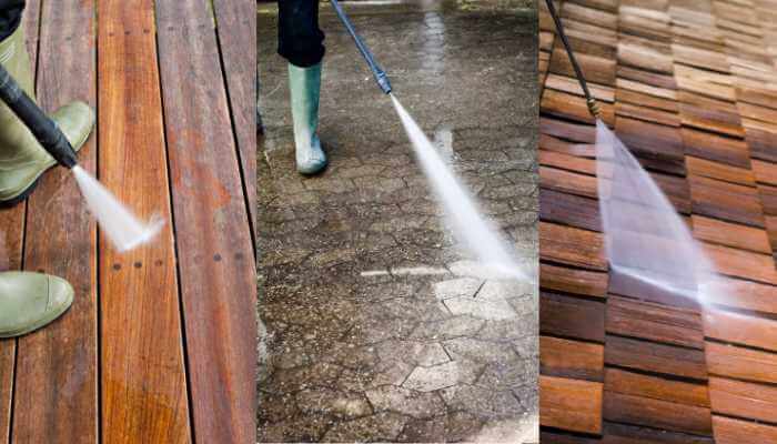 Types of surfaces pressure washers can be used.